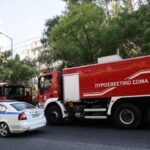 A fire caught in a storage area in Heraklion