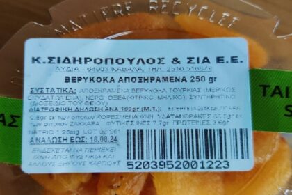 EFET recalls packaging with dried apricots