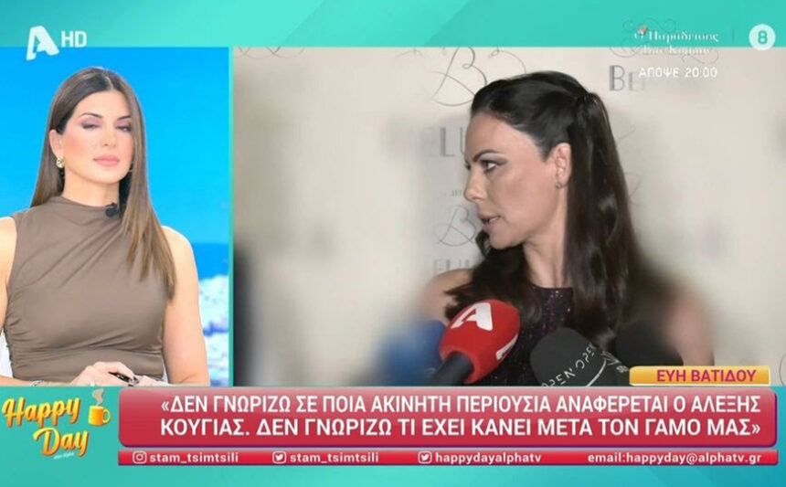 Evi Vatidou: "I don't know what property Alexis Kougias refers to"