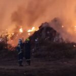 Fire in a forest area in Kalavryta