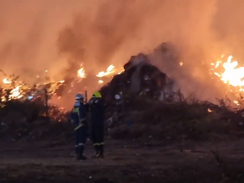 Fire in a forest area in Kalavryta
