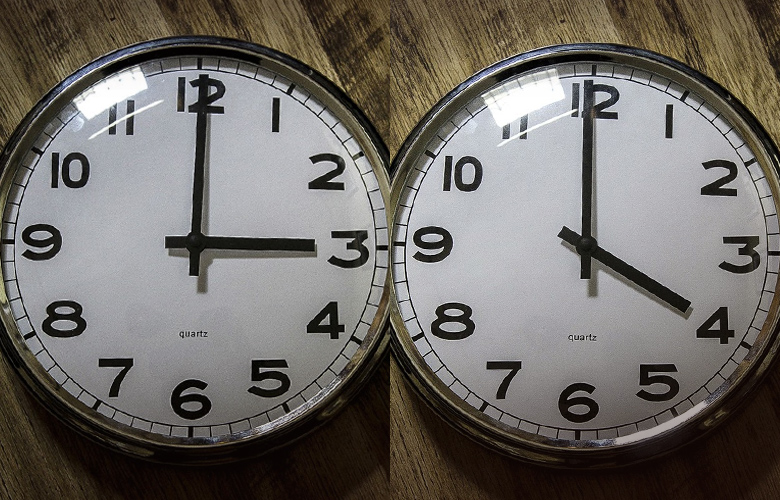 When is the time changed - the clock markers will go one hour ahead